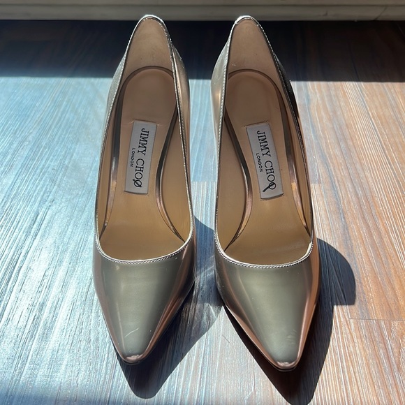 Jimmy Choo Romy Rose Gold Pumps NWOT - Picture 4 of 10